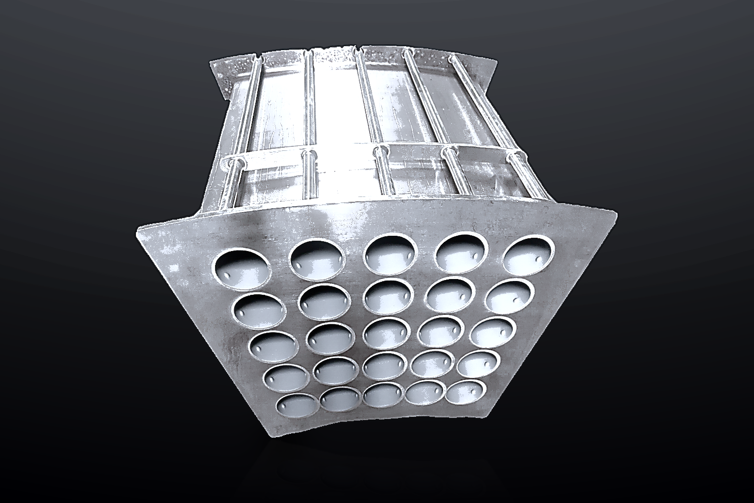 Provolone cheese mold with through-holes